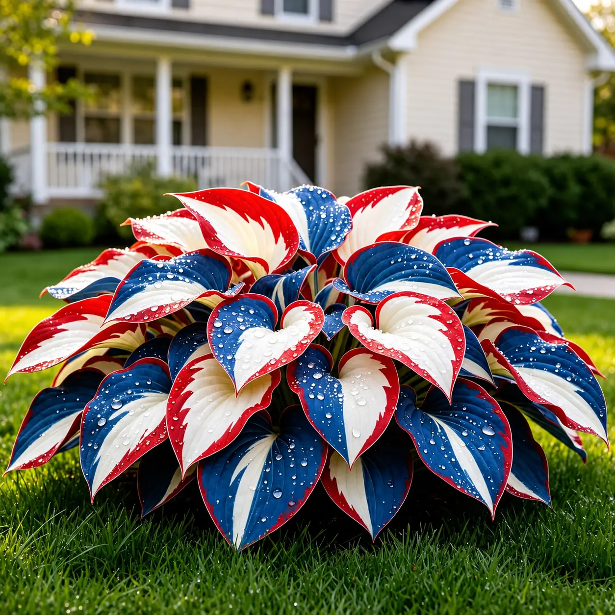 1000+ Red White Blue Hosta Seeds, Colorful Foliage Plant Seeds for Home Landscaping, Planters & Yard Displays