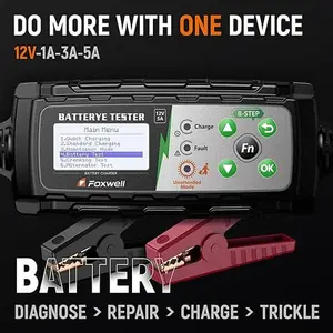 HD500 + FOXWELL BC521 12V 5A Battery Charger, Tester, Trickle Charger & Desulfator