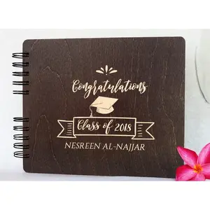 Wooden Graduation Guest Book Grad Gifts Rustic Personalized Class of 2020 Wood Graduation Decoration Supplies Guestbook Photo Booth Album