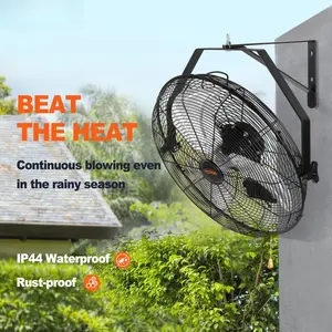Wall Mount Fan, 18 Inch, 3-speed High Velocity Max. 4150 CFM, Waterproof Industrial Wall Fan, Commercial or Residential for Warehouse, Greenhouse, Workshop, Patio, Black, ETL Listed