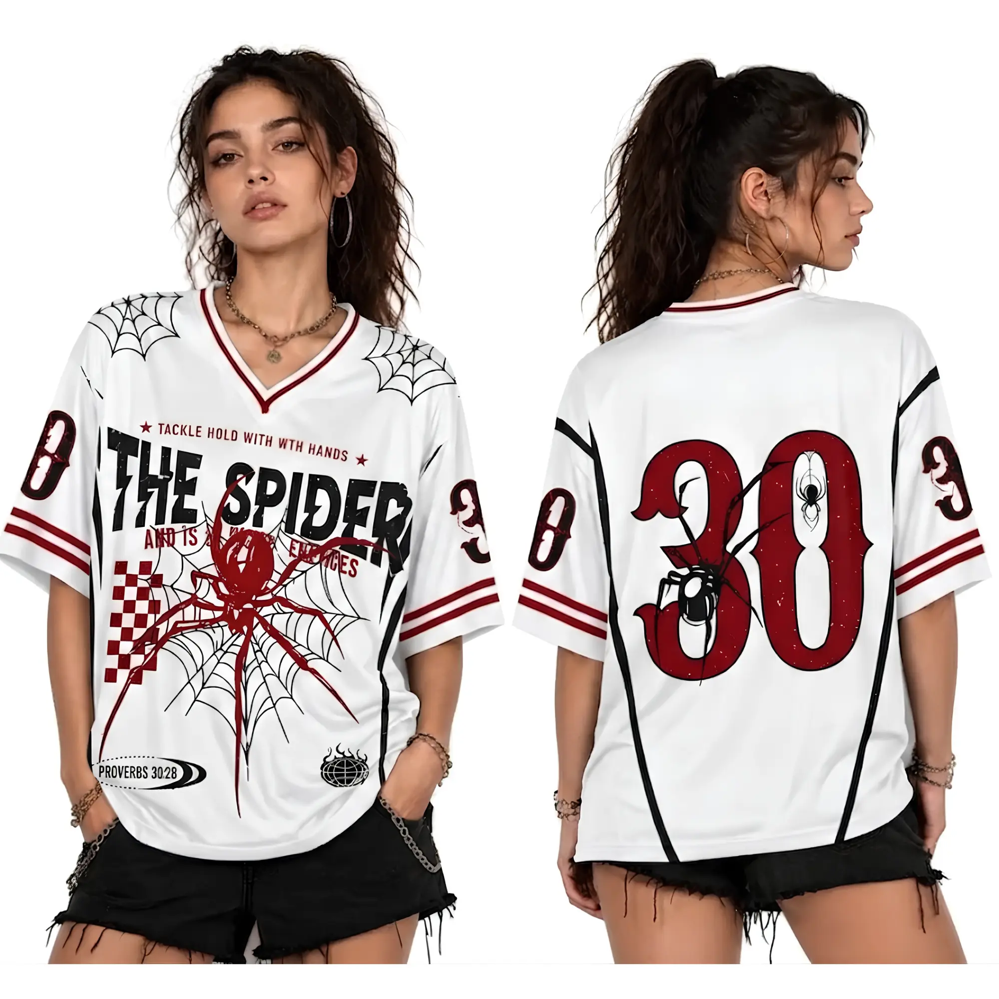 Dark Spidey Man Soccer Jersey, Black White Classic Spider Hero Tee, Button Up Short Sleeve Top Streetwear Shirt, Y2K Grunge Web Football Shirt, Slinger Aesthetic, Unisex Graphic Apparel