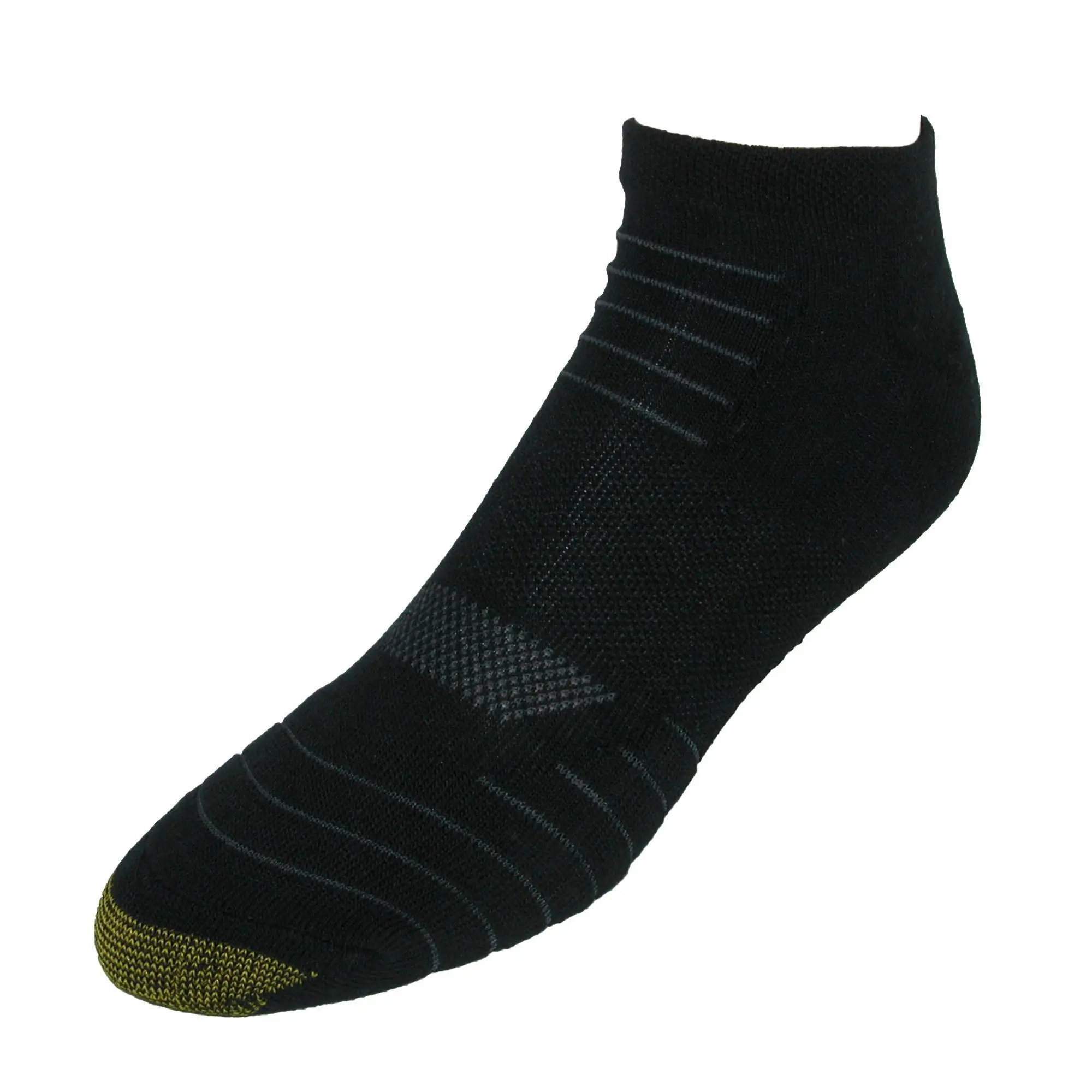 Gold Toe Male Solid Athletic Socks - 6-Pair Pack, Sporty Tech Sport Ankle Socks, Arch Support, Improved Fit, Mesh Panels, Padded Heels and Toes