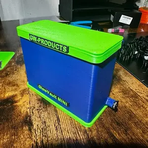 The Small Lure Glow Box Hot Swap Fishing Trolling Compact UV LED Illuminated Tackle Box for Low Light Angling