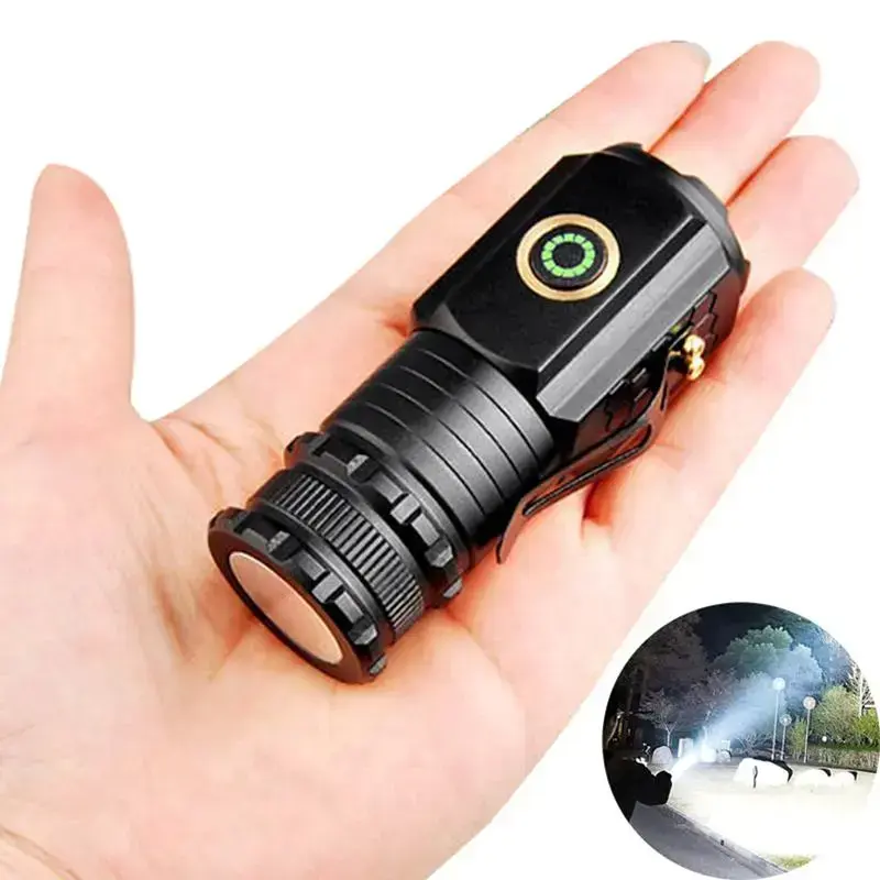 Type-C rechargeable outdoor light, portable mini 3 LED flashlight, adjustable mode clip on design flashlight, camping and hiking outdoor lightning toolRAIMENTRY Type-C rechargeable outdoor light, portable mini 3 LED flashlight, adjustable mode clip on design flashlight, camping and hiking outdoor lightning toolRAIMENTRY