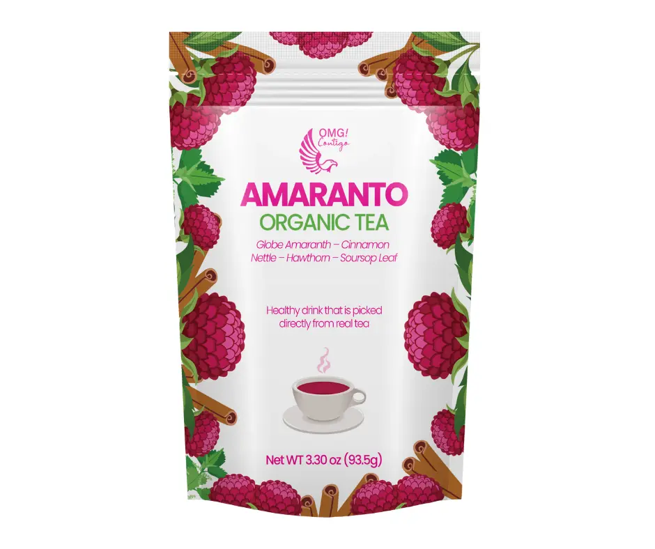 Amaranto - Organic Tea, Globe Amaranth, Cinnamon, Nettle, Hawthorn, Soursop Leaf- Healthy Drink Traditional Natural