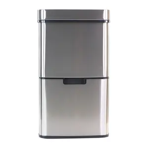 Hanover 62-L / 16.4-Gal Trash Can with Dual Bins and Sensors