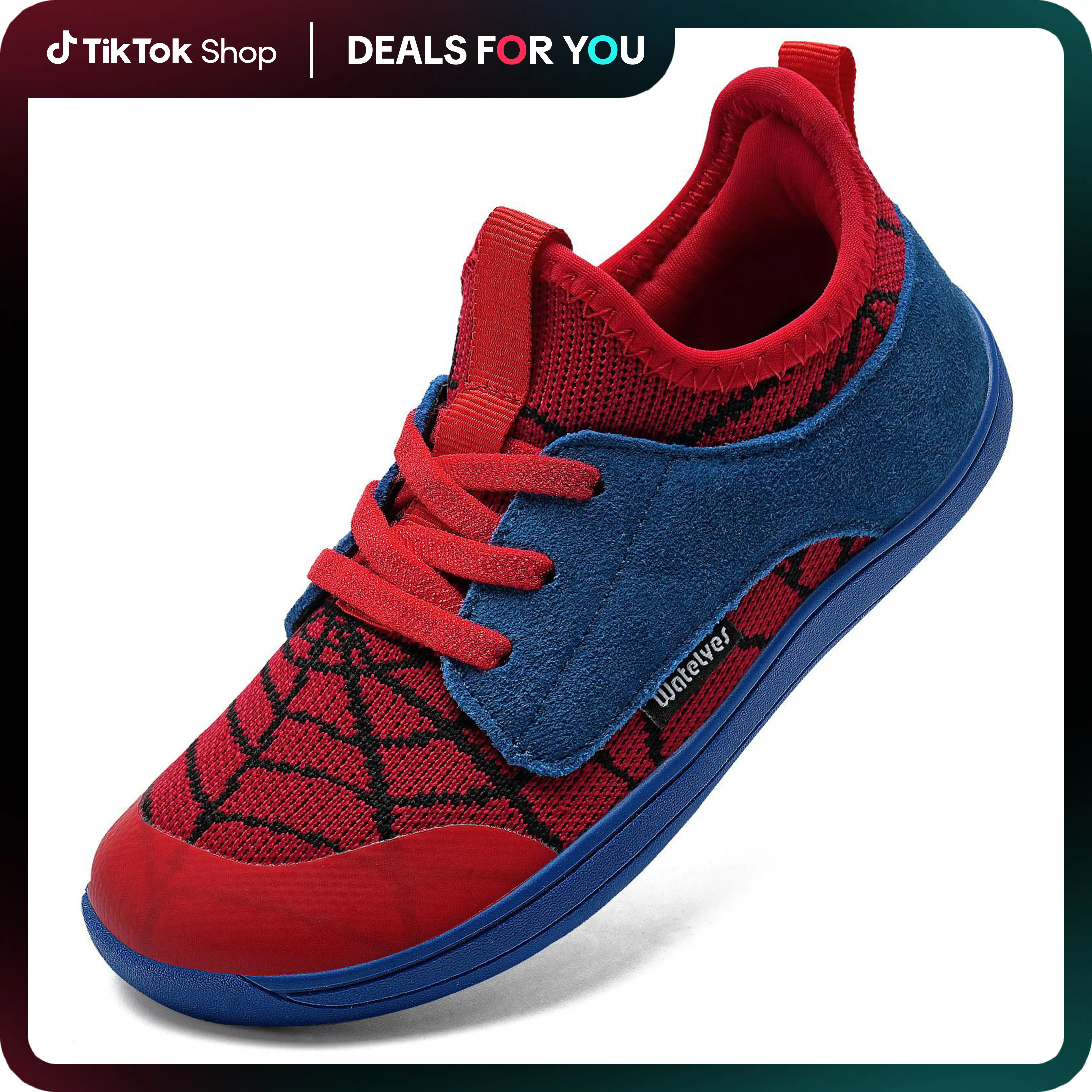 WateLves Toddler Little/Big Kid Wide Barefoot Shoes Boys Girls Slip-On Minimalist Sneakers Splay Naturally Lightweight Breathable Running Tennis Shoes