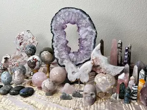 Intuitively Chosen Crystal Bundle - Beautiful High-Quality, Hand-Picked Crystals, Amethyst, Quartz, Rose Quartz, Agate, Carvings, Specimens, Spheres, Flames, Towers, Obelisks, Eggs, Palm Stones, Slabs, Portals, Tumbles, Bracelets, Freeforms, Geodes