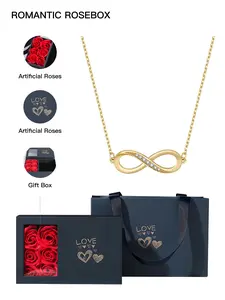 Infinity Pendant Necklace with Rhinestones, Elegant Fashion Jewelry for Women, Perfect Gift for Family and Friends, Fashionable Jewelry, Fashionable Jewelry Accessories