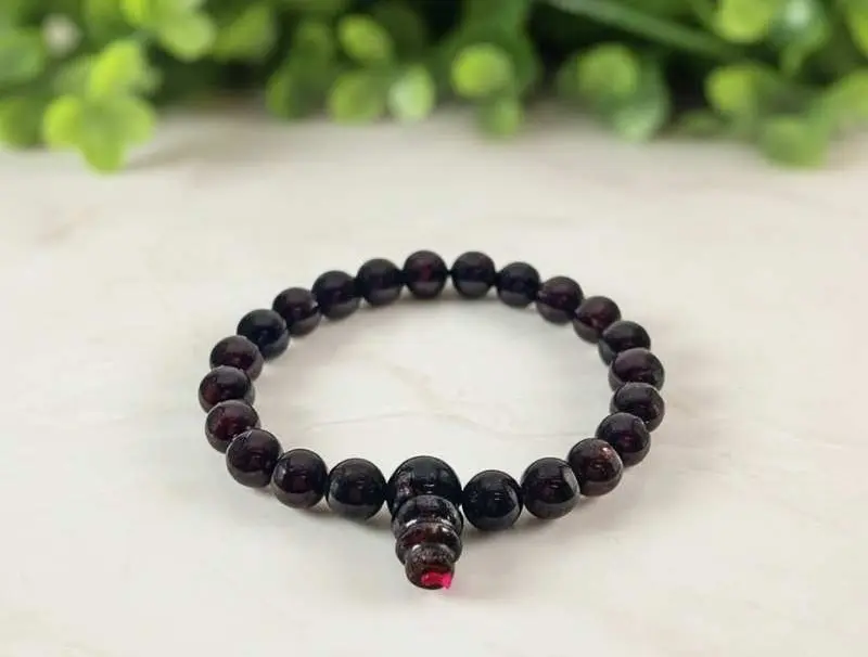 Garnet Wrist Mala Prayer Bracelet