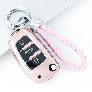 Soft Tpu Car Key Cover, Protective Case for Audi A1 A3 A4 A5 A6 A7 S3 S7 S8 R8 Q2 Q3 Q5 Q7 Q8 C5 C6 Tt Rs3 Rs6, Universal Fit, Car Key Protector