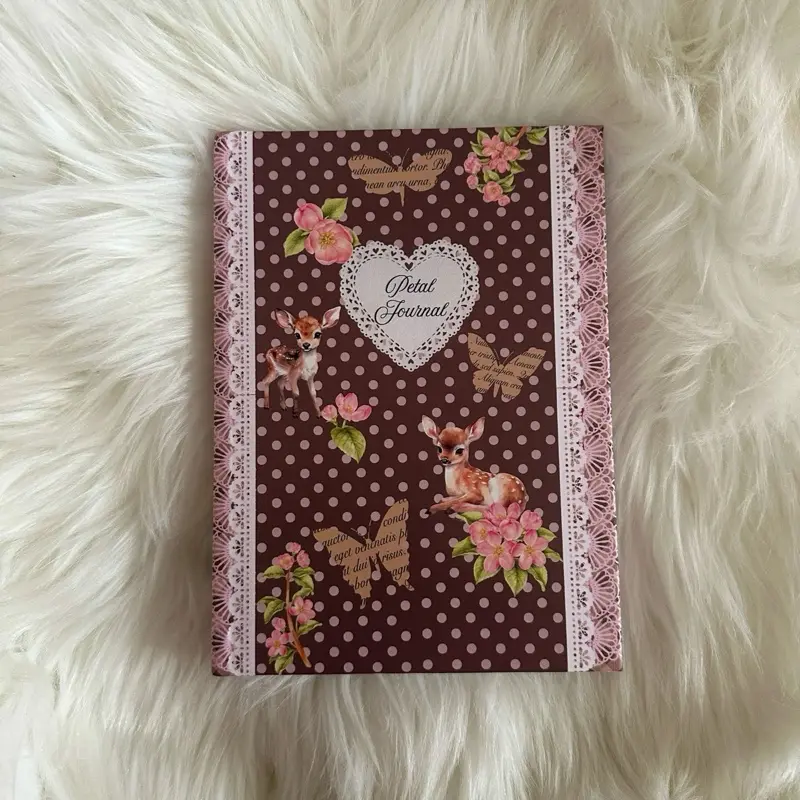Petal Fawn Baby Deer Theme Soft Matte Hardcover Journal
