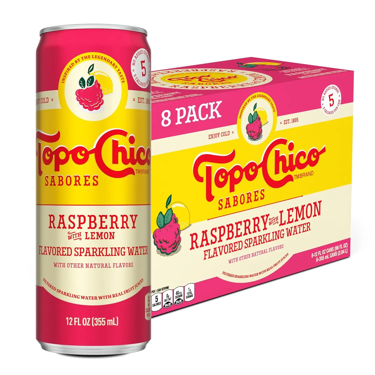 Sabores Raspberry with Lemon 12oz 8pk