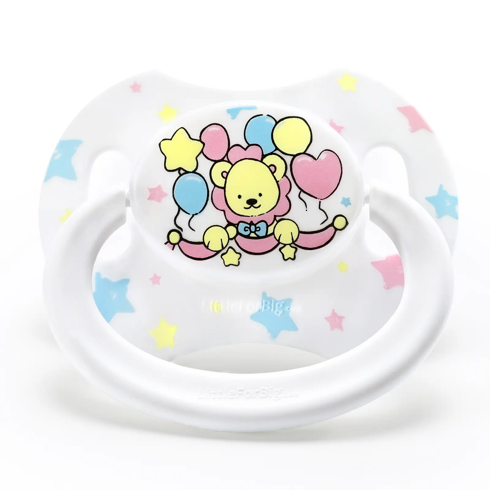 LittleForBig Bigshield Generation-II Adult Sized Printed Pacifier,Little Circus Lion Pattern,Lifestyle Accessory,DIY Collectible