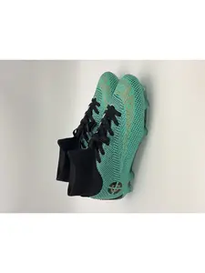 Parent - Child Green - Gold Graffiti High - Top Football Boots, Art Sports Style, Knitted Mesh Material, Excellent Grip & Comfortable, Ideal for Parent - Child Football Training & Matches