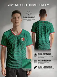 Men's Green White 2026 Home Fan Style Soccer Jersey