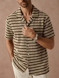 Men's Vacation Casual Shirt Short Sleeve Button Design Summer Holiday Perfect for Outdoor Activities Comfortable Fabric Ultimate Relaxation