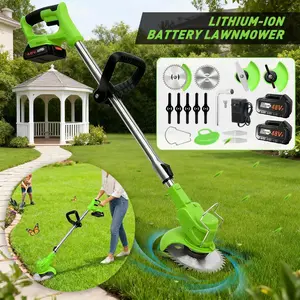 Cordless Electric Weed Eater 3-in-1, Lightweight Grass Trimmer with 2 Batteries, Stringless Lawn Edger & Brush Cutter for Yard and Garden,for Valentine’s Day Gift