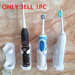 1pc Electric Toothbrush Holder Traceless Toothbrush Stand Rack Wall-Mounted Toothbrush Base Adapt 90% Electric Toothbrush Holder Toothbrush Storage Rack