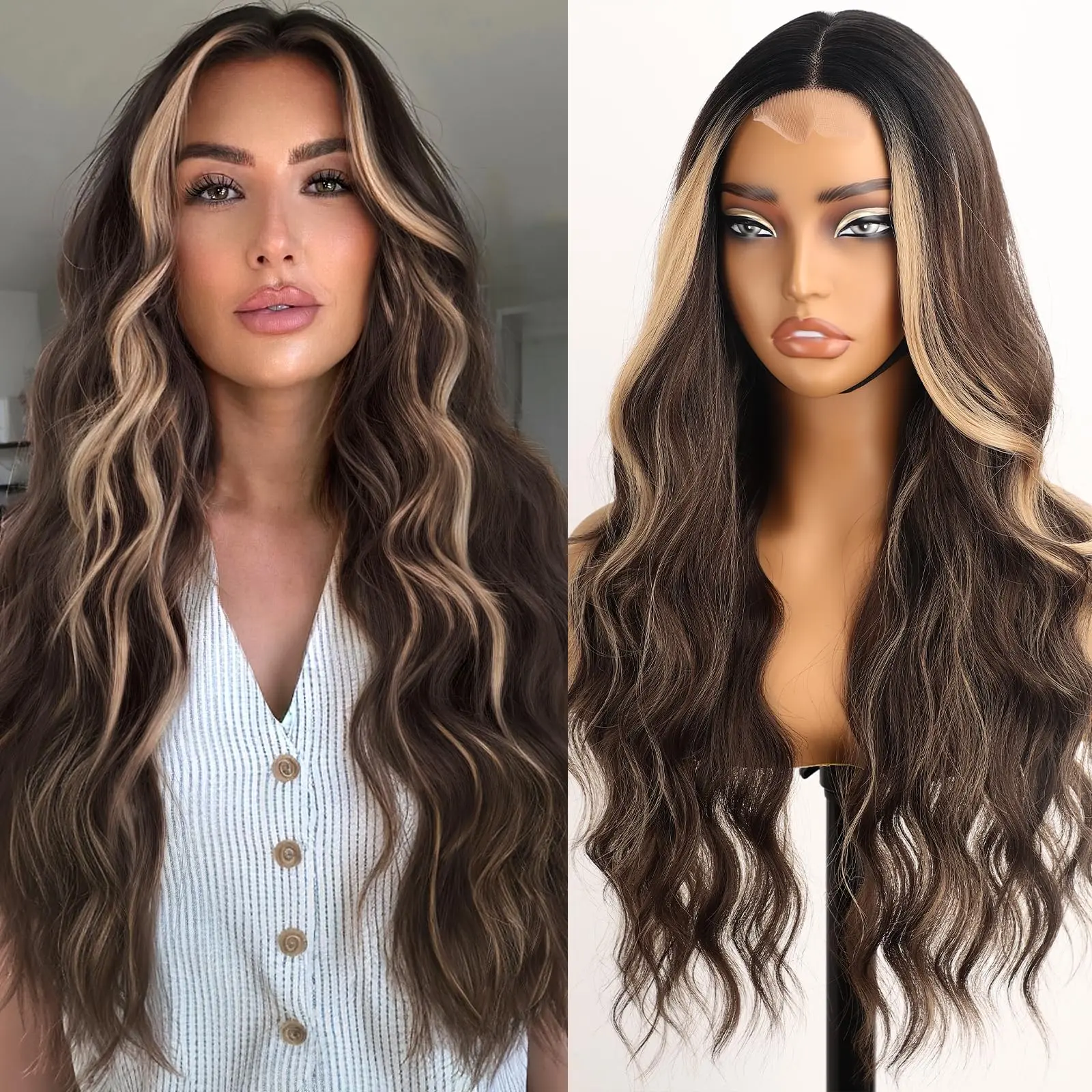 Dark Brown Mixed Blonde