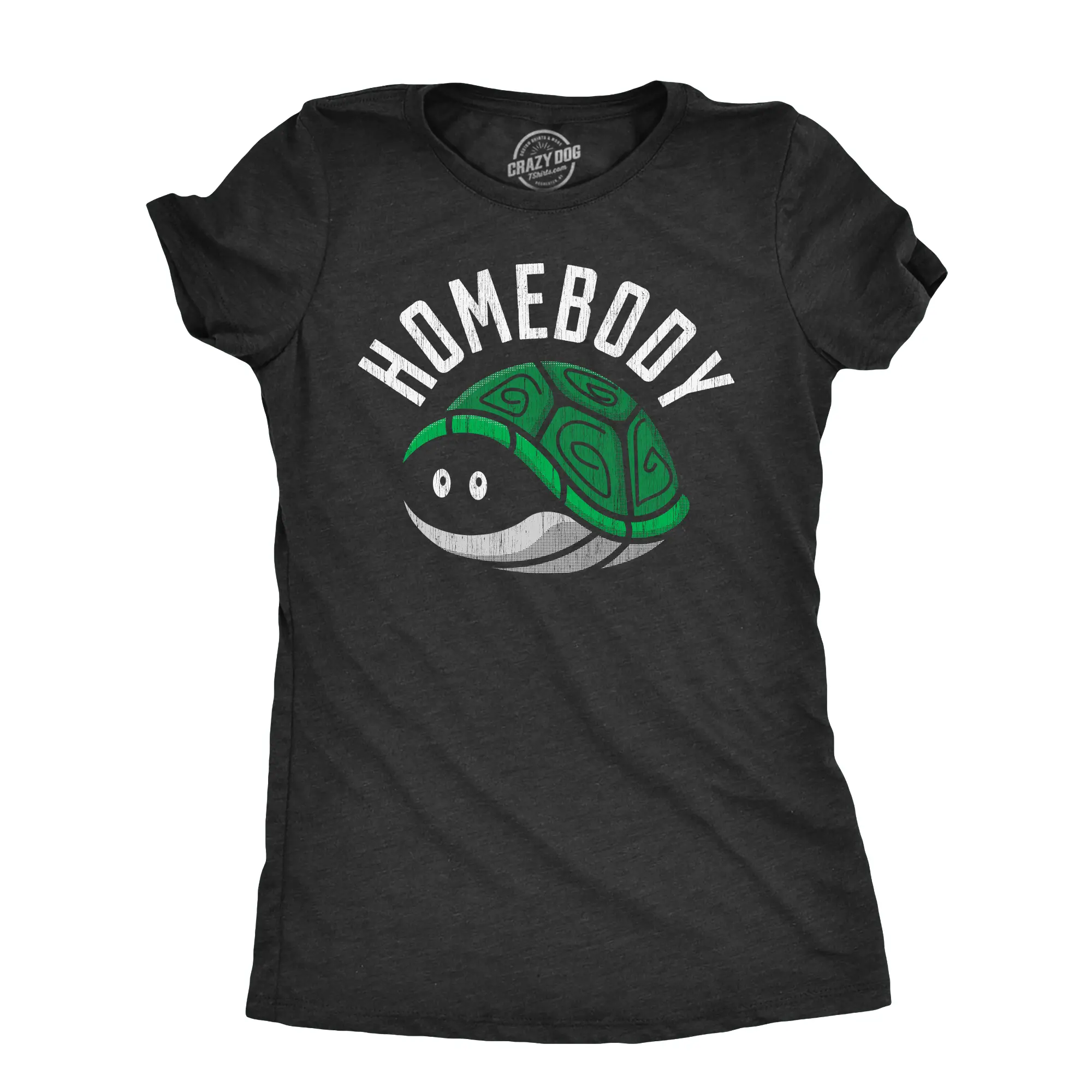 Womens Homebody T Shirt Funny Introverted Turtle Shell Joke Tee for Ladies Funny Womens T Shirts Cute Vintage Fashion Casual Ladies T-Shirt Gift Sarcastic Tops for Women Funny Introvert Top Women's Novelty Tees Black -