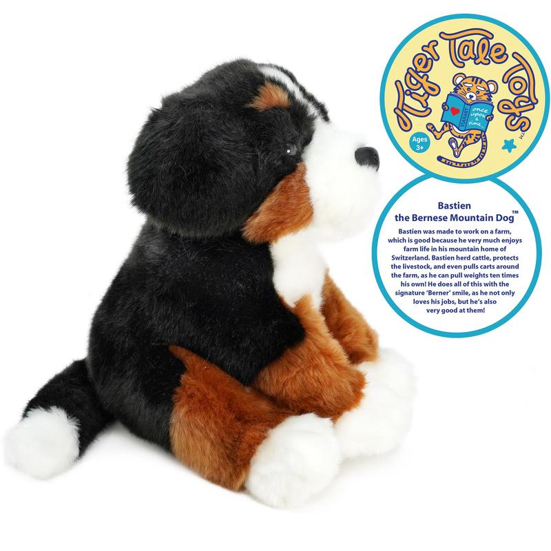 Bastien The Bernese Mountain Dog | 13 Inch Stuffed Animal Plush | By TigerHart Toys
