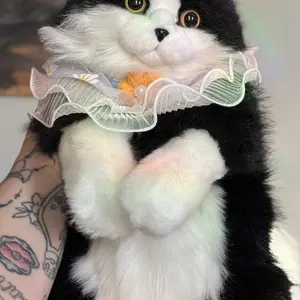 Product Review of 【TikTokShopBacktoSchool】Chongker Stylish Daypack Plush Cat Backpack - Realistic Stuffed Animal Fashion Accessory & Unique Gift for Cat Lovers - 1 Set Gift Wrap from M**g