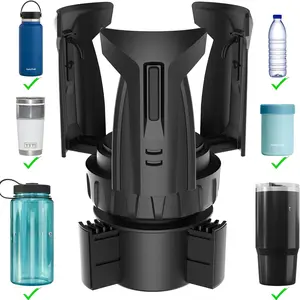 Automatic Car Cup Holder Expander, Large Water Bottles Holder for Yeti, Hydro Flask, Nalgene,, Owala 24/32/45/50 oz Travel Tumbler & Mug, Adjustable Car Cup Insert Car Accessories