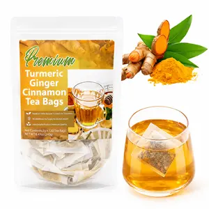 Turmeric Anti-Inflammatory Herbal Tea - 100% Natural Eco-Friendly Drink, Turmeric Ginger Cinnamon Blend, Free of Sugar, Caffeine & Gluten, Vegan Digestive Health Beverage & Herbal Remedy, DealsForYouDays