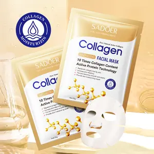 10Pcs Collagen Facial Mask 25g - Intense Hydrating, Skin Repair & Moisturizing Sheet Mask