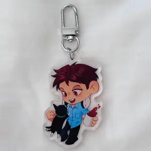 5 ops Dispatch Inspired Acrylic Keychains, Video Game Characters Bag Charms