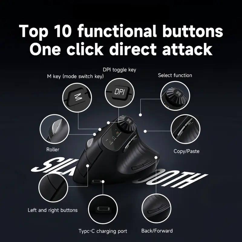 Monster Airmars M2 MAX Ergonomic Vertical Connected Mouse - 57
