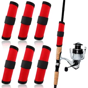 6 Pack Fishing Lure Wraps Fishing Rod Sleeves Lure Cover Fish Hook Covers Bait Storage Protectors Rod Sleeve Guard