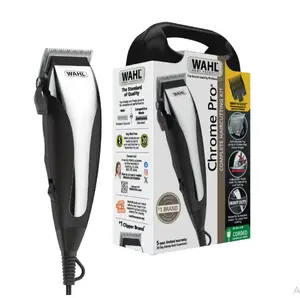 Wahl Chrome Pro, Corded Hair Clipper Kit for Men or Women, Black/Chrome - #9670-1201