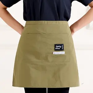 Waterproof Half Apron for Women, New Design Minimalist Coffee Shop Restaurant Use, Workwear Home Fashion Waist Belt, Men's Style