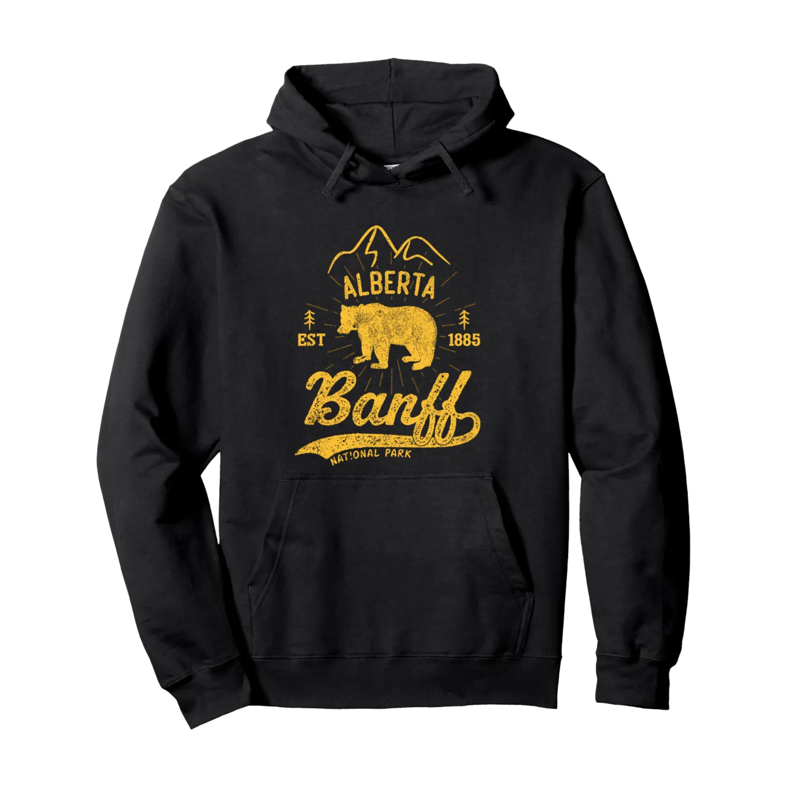 Banff Canadian National Park Retro Souvenir Banff Bear Pullover Hoodie - Arturopell Shop Rb0cd35zmp8
