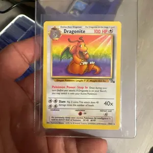 Dragonite 100 HP Card - 1/2 x 7.25 x 9.5 in Size, Action Card from the Pokémon series, Pokedex Number 8