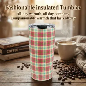 Checkered Simple Modern 20oz Insulated Travel Coffee Tumbler with Flip Lid Stainless Steel Reusable Water Bottle Classic Collection Gifts