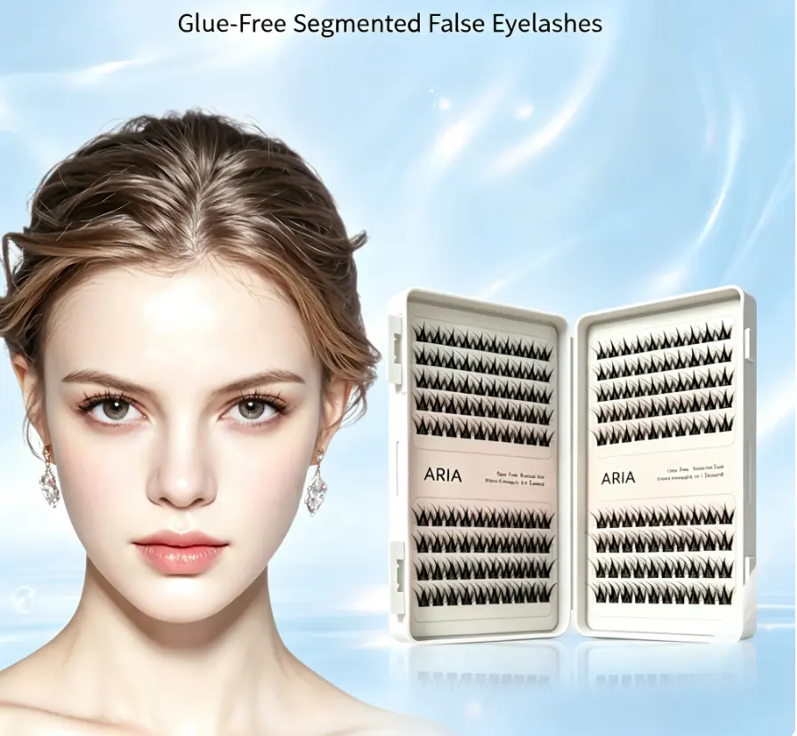Viral Self-Adhesive Lash Clusters｜No Glue Required, Just Press & Go, Natural Fluffy DIY False Eyelashes for Daily & Party Makeup