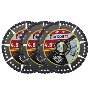 Angle Grinder Cutting Blade Metal Iron Steel Stainless Steel Rebar Cutting Disc Alloy Saw Blade Brazed Diamond Grinding Wheel Heavy Duty Durable Fast Cut for Metal Pipe Angle Iron Sheet Tool Accessory