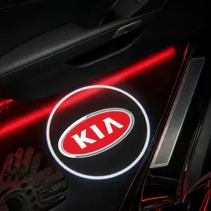 2 Pcs Kia Carbon Fiber Welcome Lamp Set, Car Door Projection Light, Laser Light, Car Decorative Light, Auto Decorative Light, Modification Decoration Floor Lamp, Car Light Embellishments, Car Door Lights (batteries Not Included)