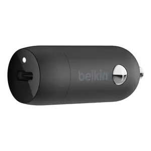 Belkin BoostCharge USB-C Car Charger, 20W Fast In-Car Charging, Includes Lightning to USB-C Cable, Compact Travel Friendly, for iPhone, iPad Pro, Samsung Galaxy S22 Ultra & More, Rigorous Testing, High Quality for Safe Charging, Black.