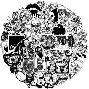 Gothic Series Graffiti Anime Naughty Stickers, 100pcs/set Waterproof Decorative Stickers, DIY Creative Toys Home Decor Stickers, Sticker Packs, Art Stickers, Decal Sticker