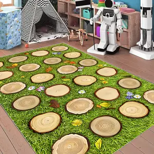 Cartoon Tree Pattern Floor Mat, Non-slip Soft Floor Carpet, Decorative Area Rug for Home Living Room Bedroom Nursery, Home Decor