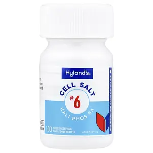 Hyland's Naturals Cell Salt #6, Kali Phos 6X, 100 Quick-Dissolving Single Tablet | HSA/FSA Eligible