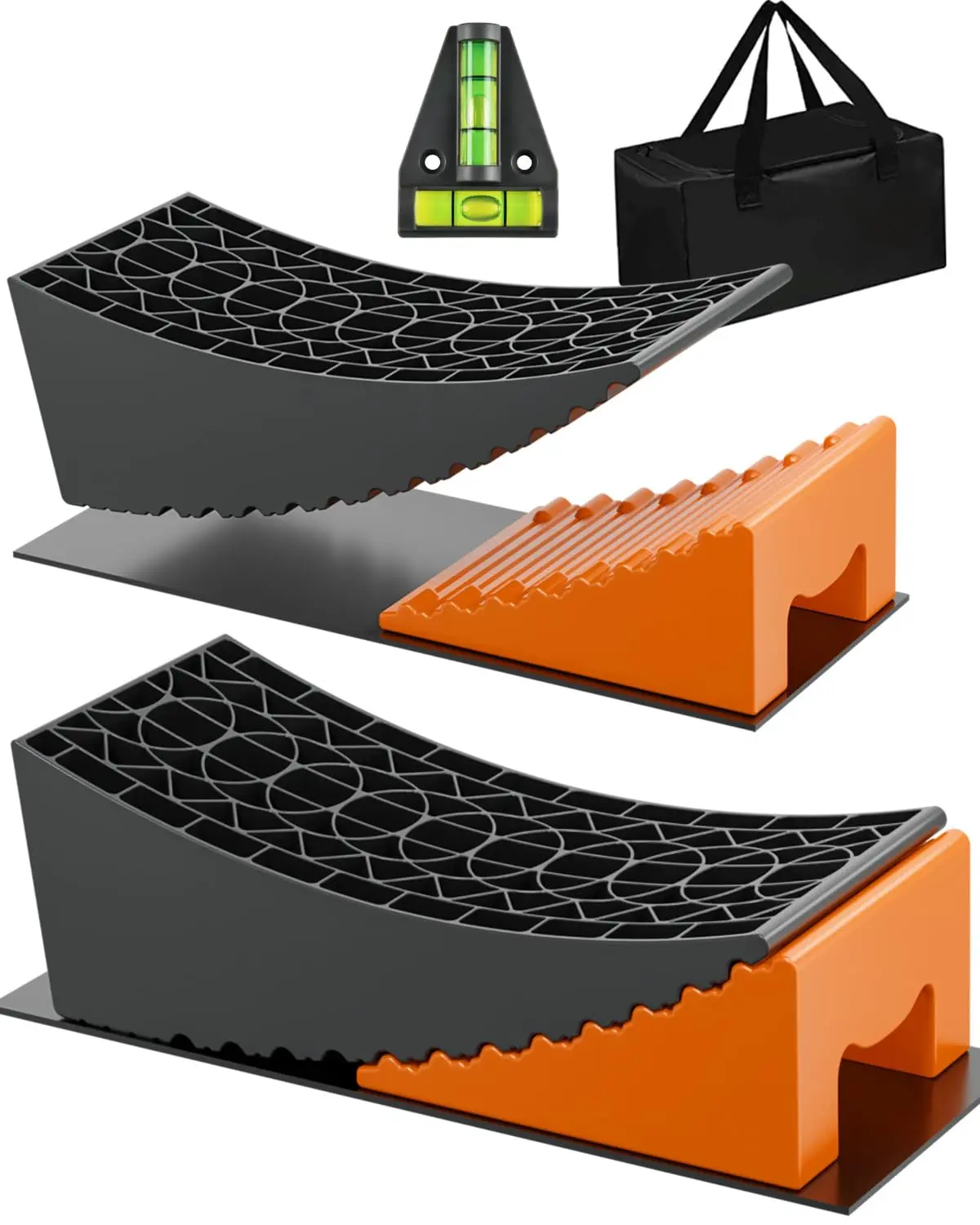 RV Leveling Blocks Ramp Kit, 2 Packs Camper Leveler System for Travel ...