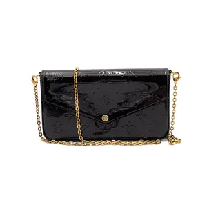Pre-owned Louis Vuitton Vernis Pochette Bag Felicie Monogram Coated Canvas Amarante W/N/A #4300