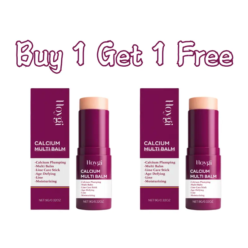 2PCS Calcium Multi Balm WrinkleStick, Intensive Anti-Aging & Hydrating, Firms Sagging Skin, Smooths Fine Lines, Pore Corrector, Lightweight Oil Crepe Core, for Face Neck Eyes, Women's Skincare [HOYGI]