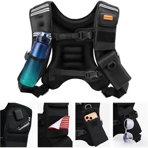 Weighted Vest Woman & Men,8lb/12lb/16lb/20lb/30lb/40lb Plus Size Weighted Vest With Phone Pockets & Reflective Strips for Walking, Running, Hiking,Rucking, Workout, Strength Training