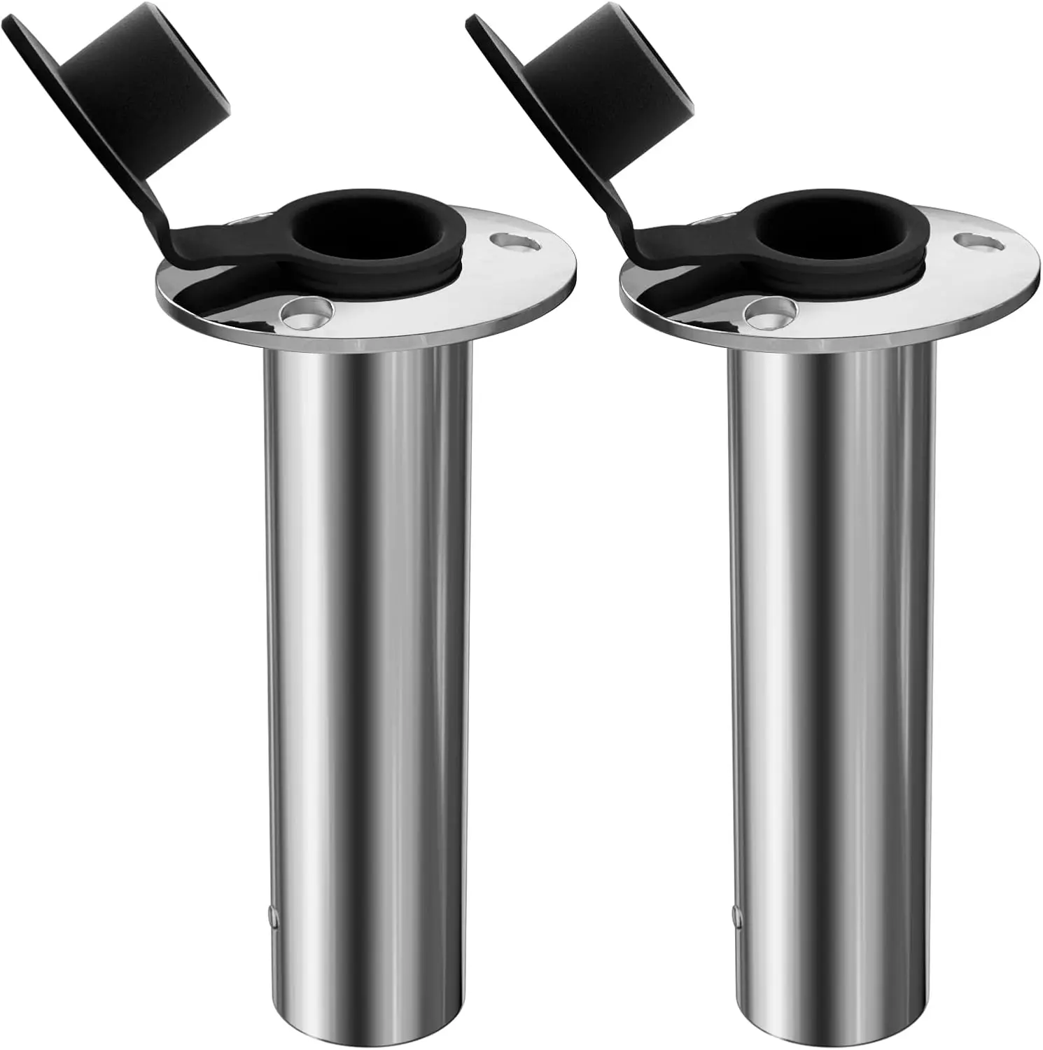 2Pcs Rod Holders for Fishing Boat, Heavy Duty 316 Stainless Steel Fishing Rod Pole Holder, Flush Mount, 15/30/90 Degree